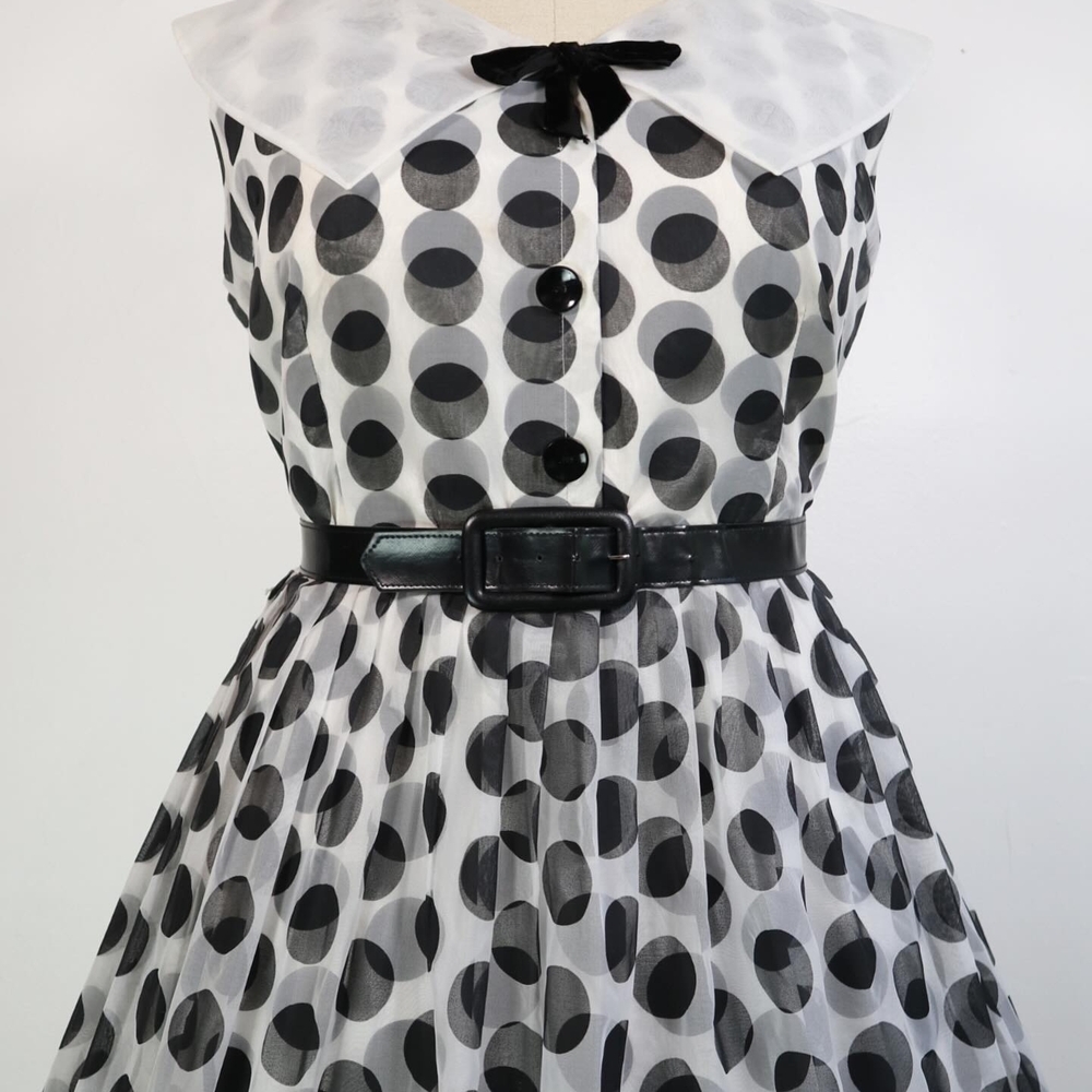Rare Vintage 1950 Polka Dot Dress - Size XXL